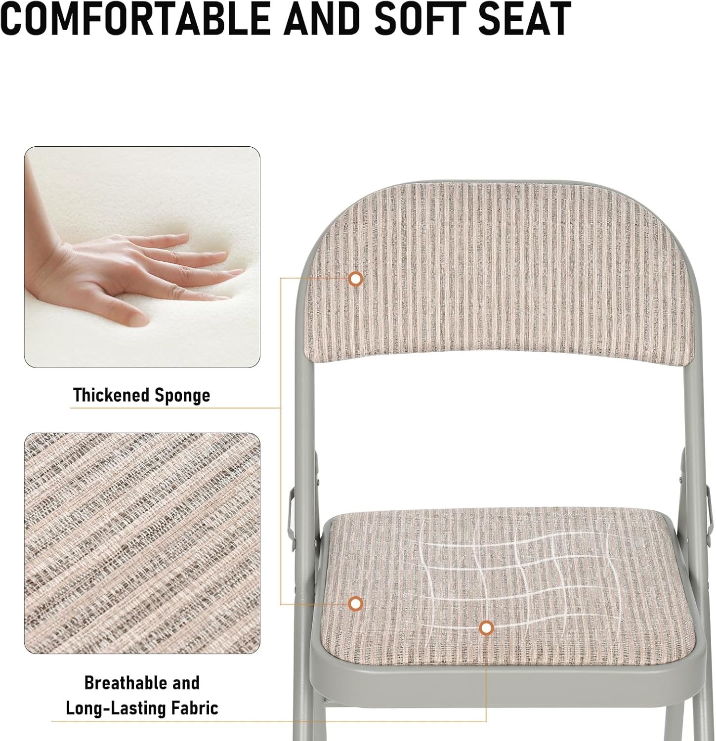 Chaise Pliante Rembourrée – Confort & Élégance au Quotidien