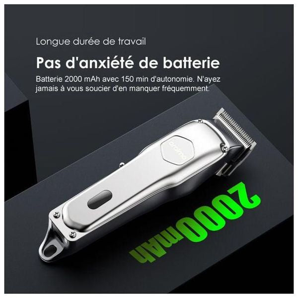 ⚡ Tondeuse Électrique Rechargeable Oraimo – Couleur Argent ✨