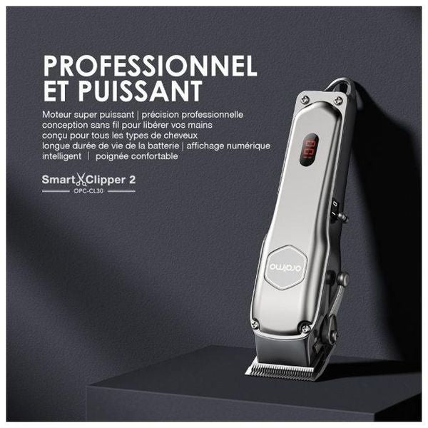 ⚡ Tondeuse Électrique Rechargeable Oraimo – Couleur Argent ✨
