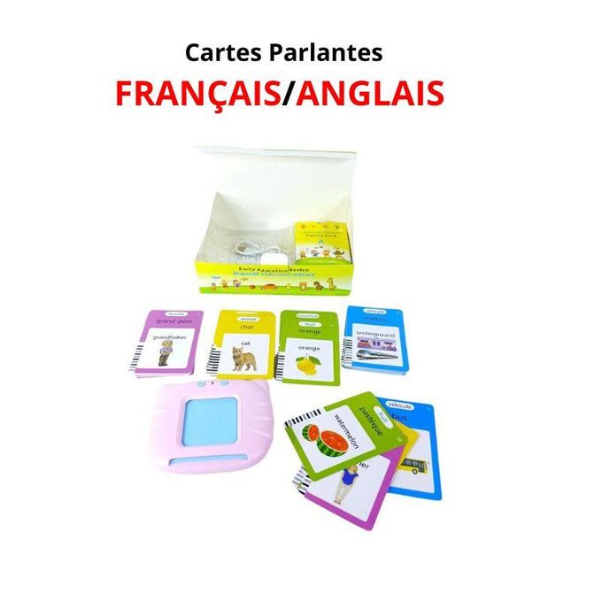 🧸 Cartes Flash Parlantes Éducatives – Machine Sonore 224 Mots à Vue ( bleu et Rose )