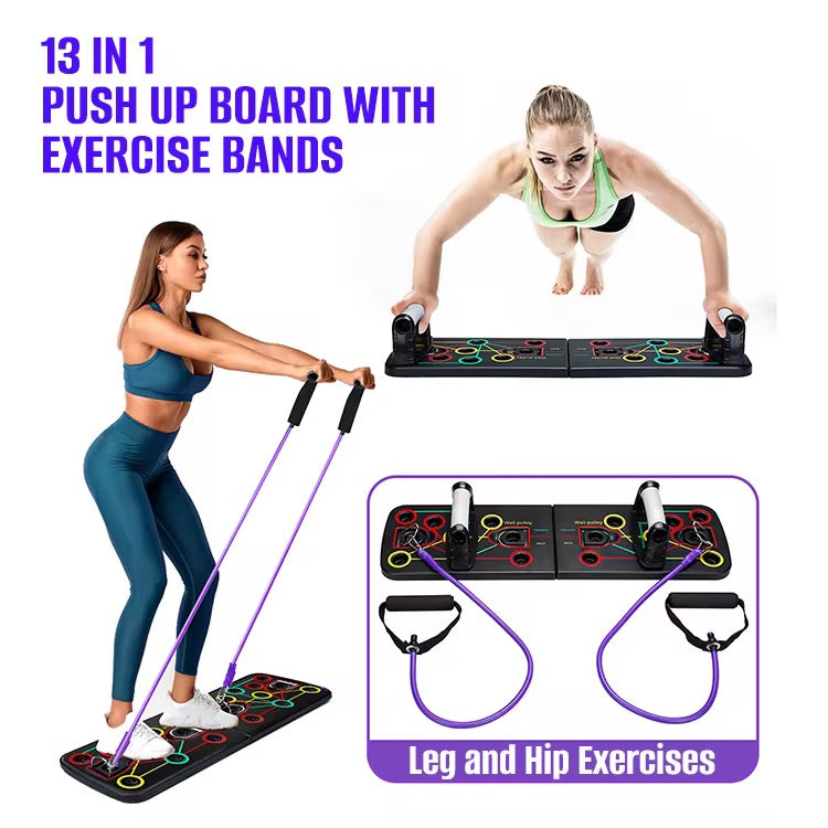 💪 Planche de Pompes Multifonction + Corde Fitness