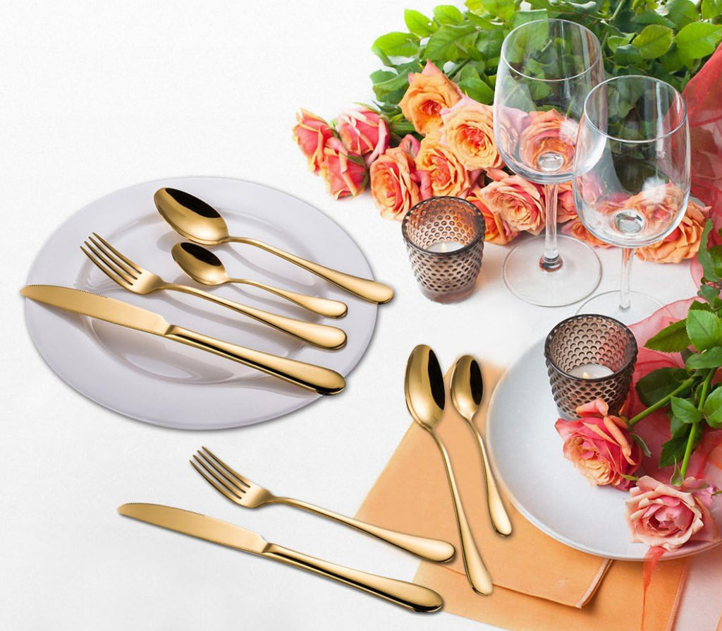 Coffret de Couverts en Acier Inoxydable – Service de Table 24 Pièces