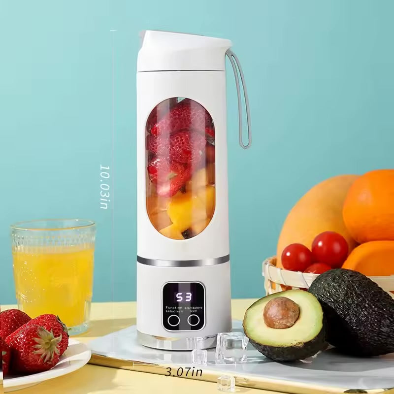 🍹 Presse-fruits Portable, capacité de 450ml, 8 lames, 3 vitesses, mélangeur Rechargeable par USB.