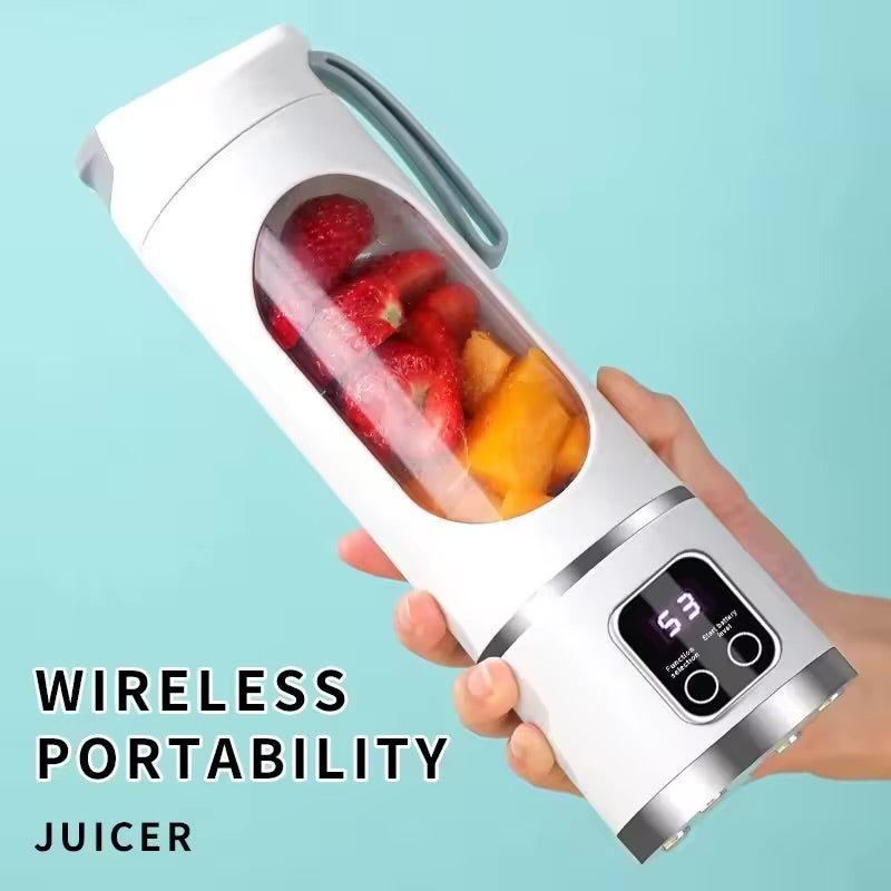 🍹 Presse-fruits Portable, capacité de 450ml, 8 lames, 3 vitesses, mélangeur Rechargeable par USB.