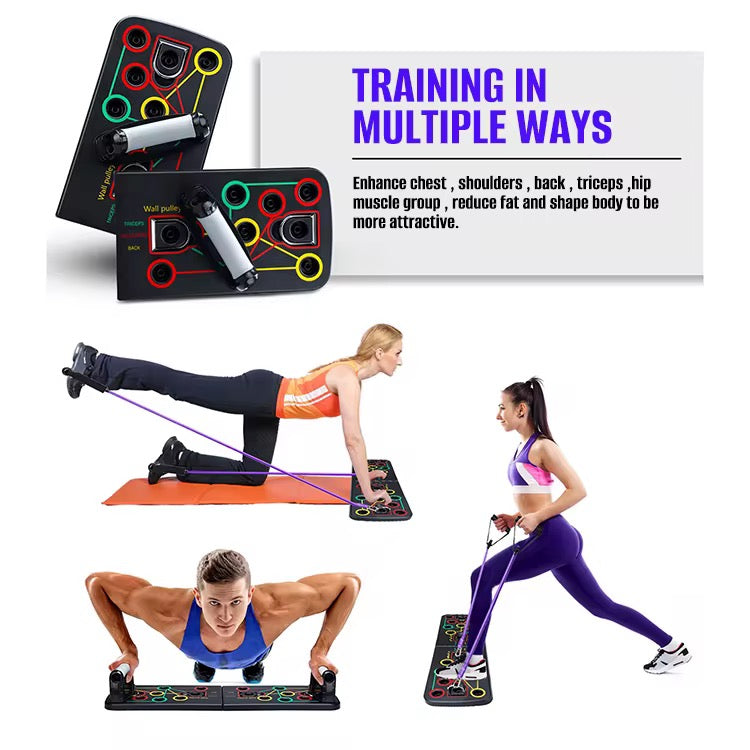 💪 Planche de Pompes Multifonction + Corde Fitness