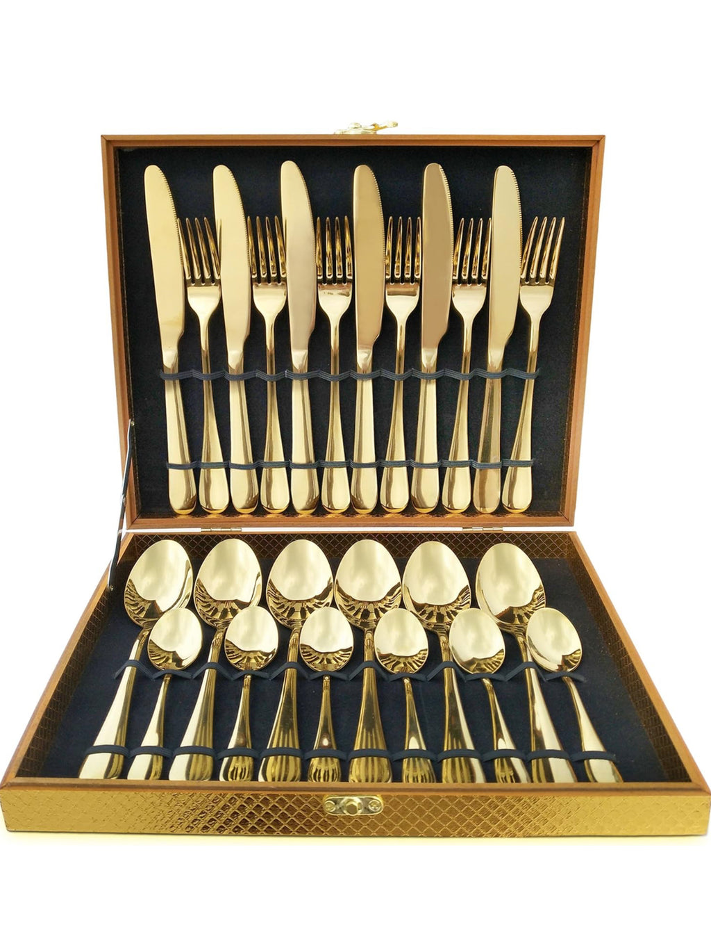 Coffret de Couverts en Acier Inoxydable – Service de Table 24 Pièces