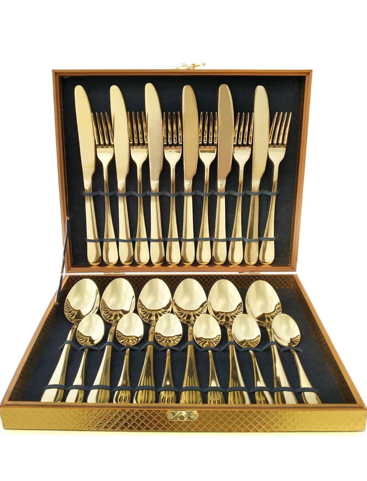 Coffret de Couverts en Acier Inoxydable – Service de Table 24 Pièces