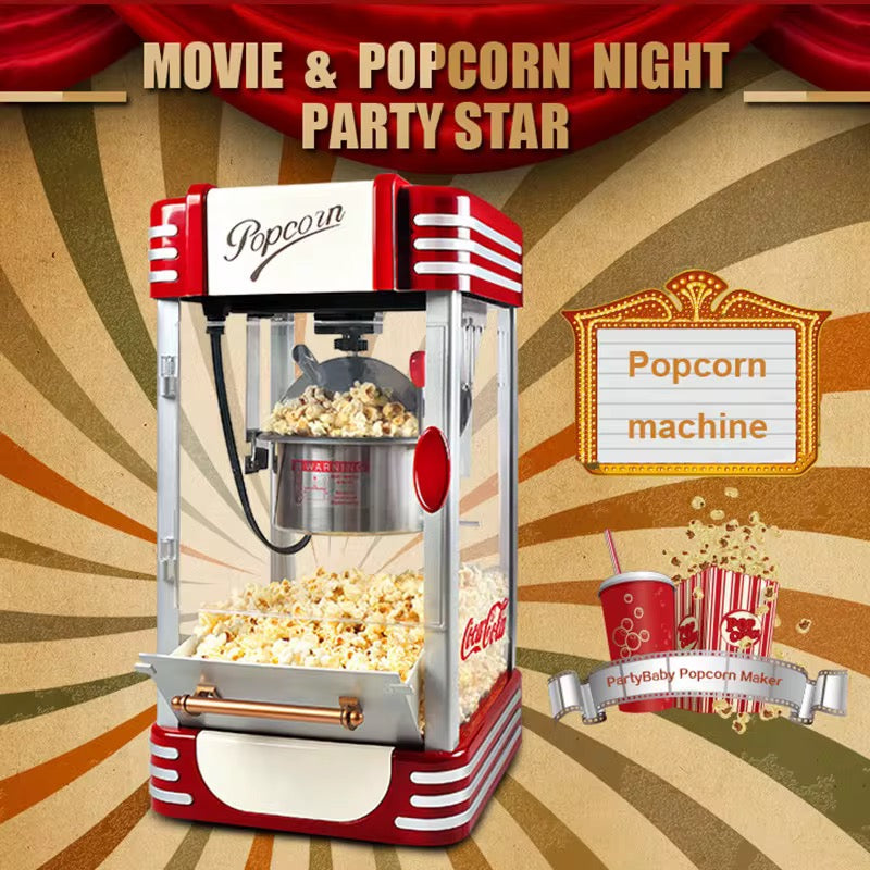 🍿 PopMaster – Machine à Popcorn Rétro