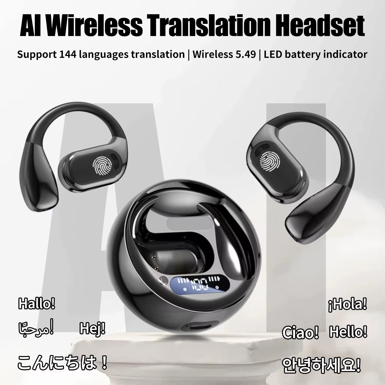 🎧🌍 Écouteurs Traducteurs Intelligents – Traduction en Temps Réel (144 Langues)