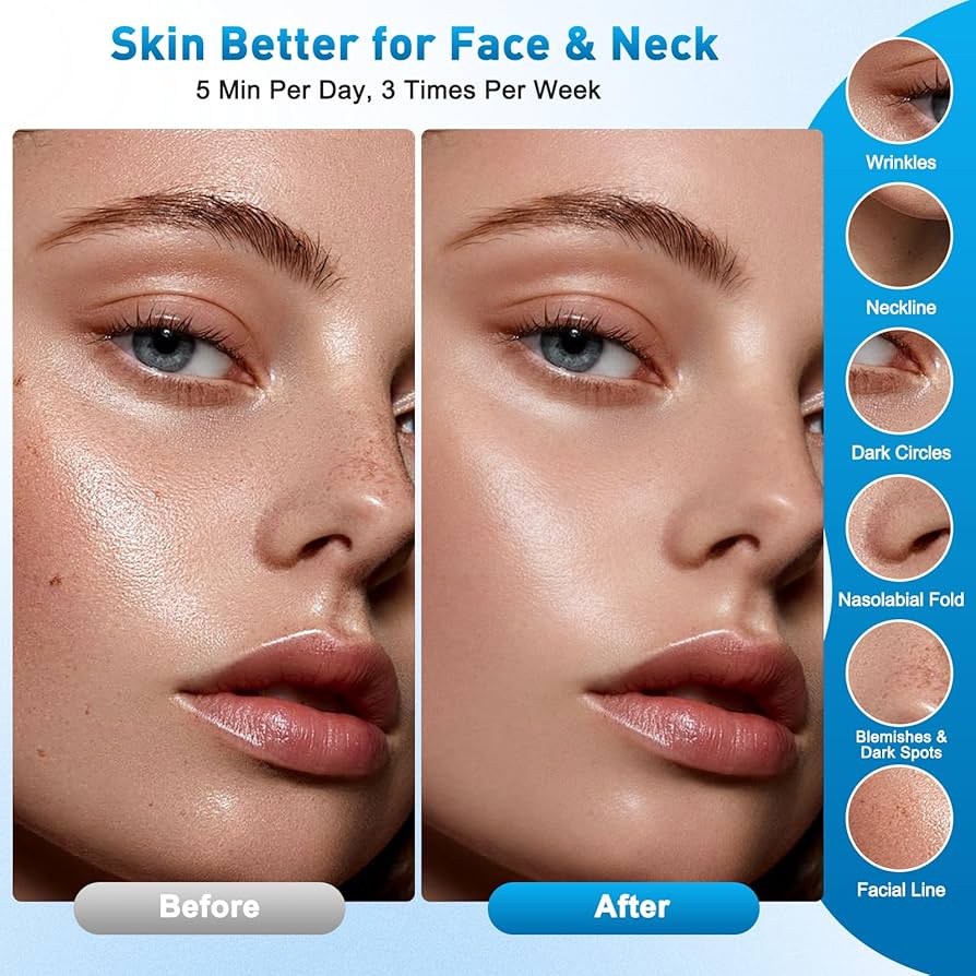 💎 Appareil de Beauté du Cou et du Visage – 7 Lumières LED Thérapie Photonique 💎