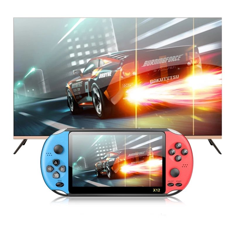 🎮 Console de Jeu Vidéo Rétro Portable X12 – Écran Couleur HD 5.5 Pouces – 32 Go