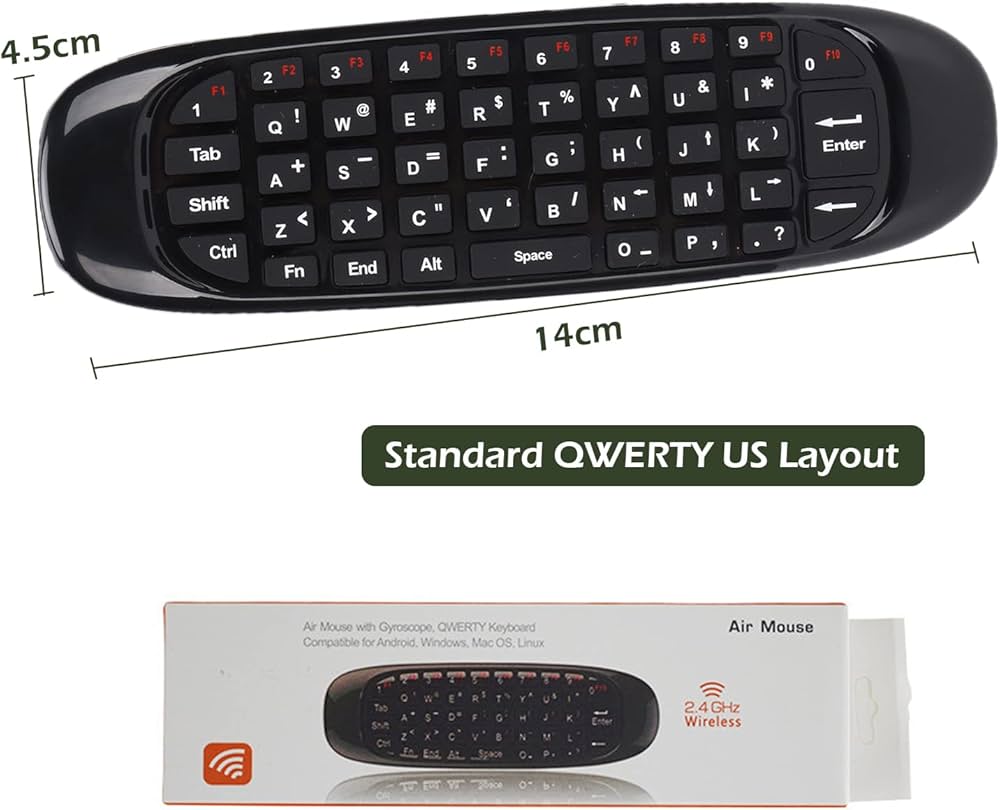 🖱️ Smart Air Fly Mouse – Mini Clavier Sans Fil & Télécommande Multifonction 2.4GHz 🎮