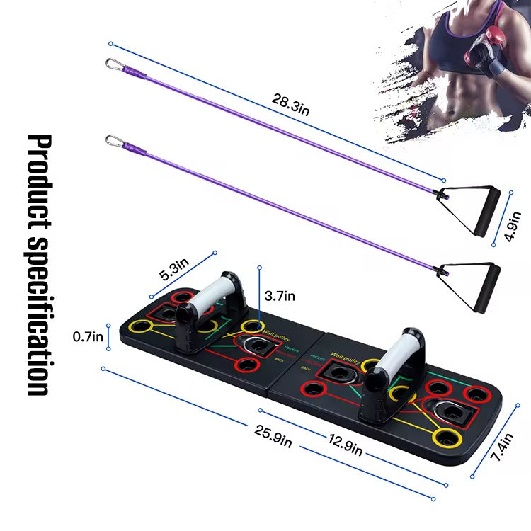 💪 Planche de Pompes Multifonction + Corde Fitness
