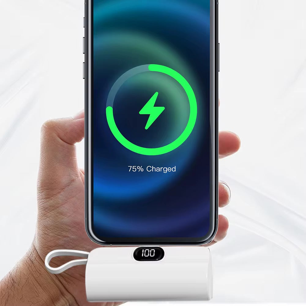 🔌 Mini Power Bank Multifonction 10000mAh – Câble Intégré & Charge Ultra-Rapide