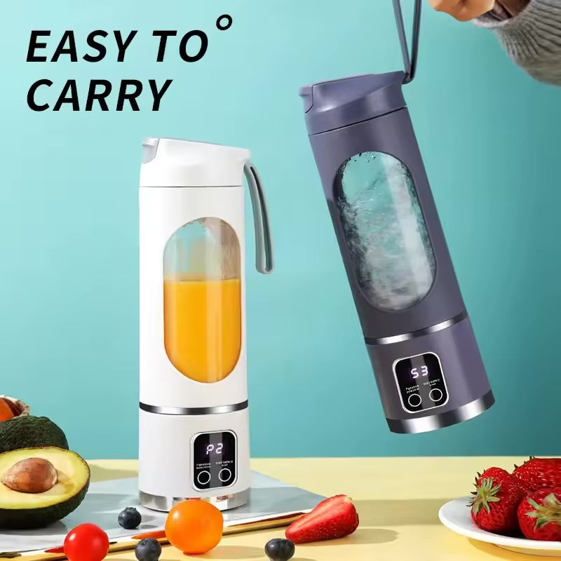 🍹 Presse-fruits Portable, capacité de 450ml, 8 lames, 3 vitesses, mélangeur Rechargeable par USB.