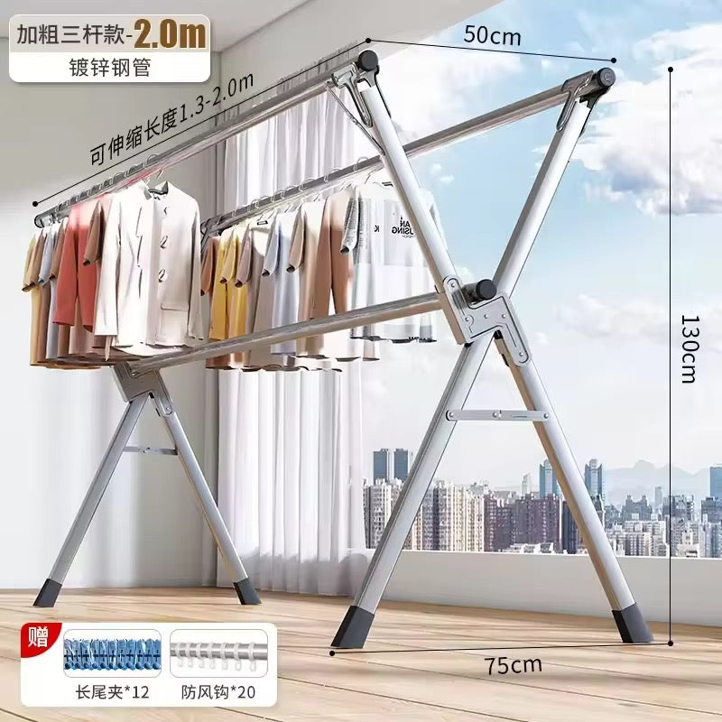 🧺 SÉCHOIR À LINGE EN ACIER INOXYDABLE