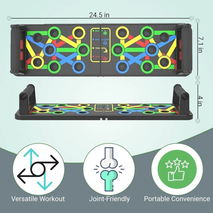 💥 Planche de Pompes Multifonction Pliable – Entraînement Complet à la Maison 🏠