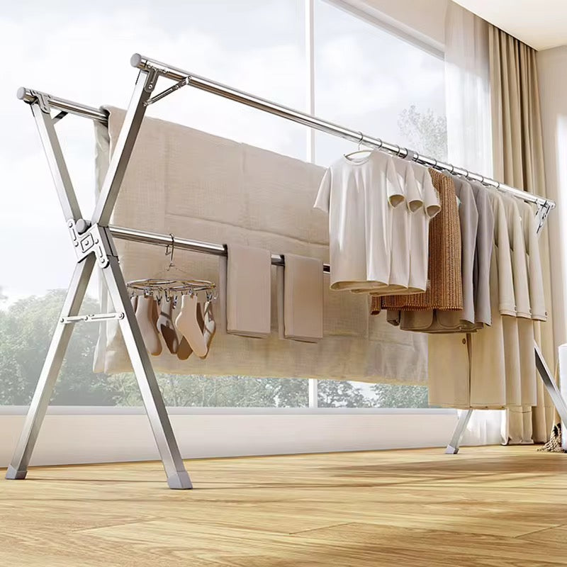 🧺 SÉCHOIR À LINGE EN ACIER INOXYDABLE