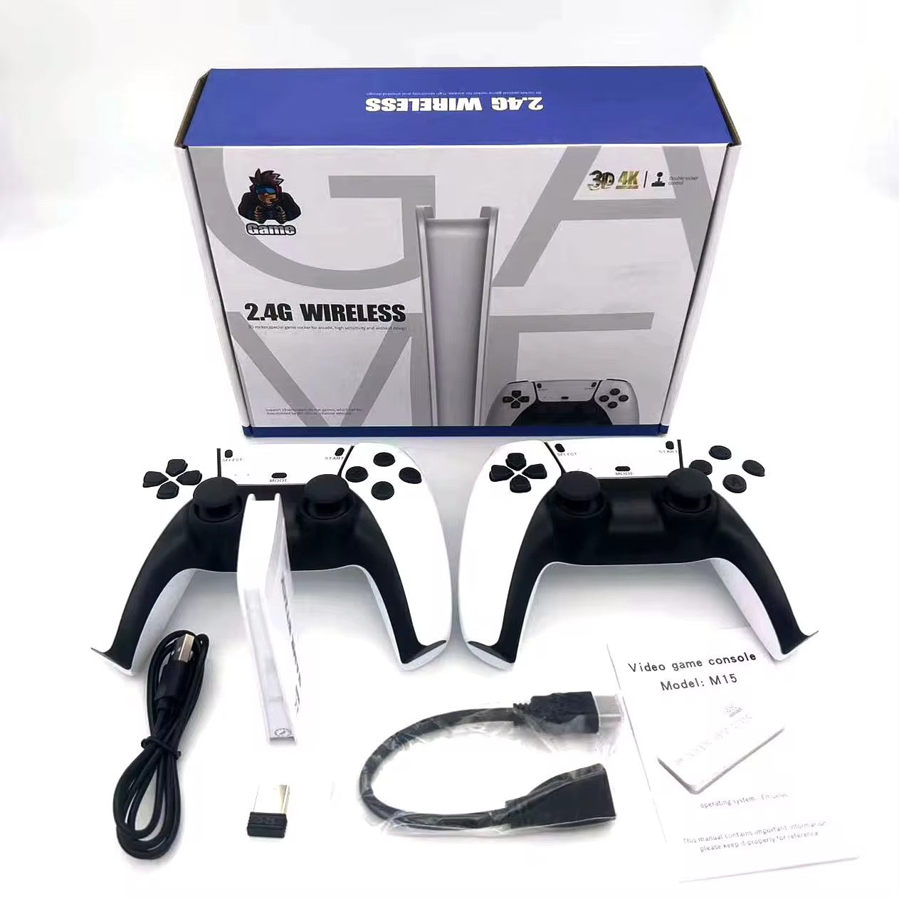 🎮 Console de jeux vidéo M15 2025 – 4K HD | +20 000 Jeux