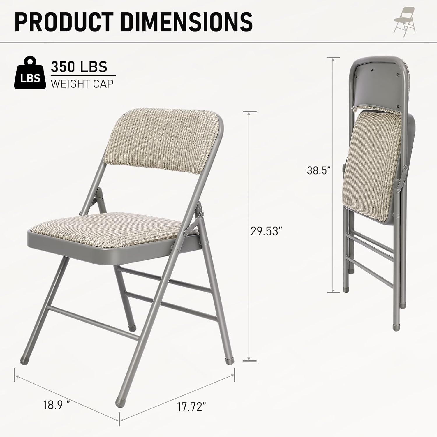 Chaise Pliante Rembourrée – Confort & Élégance au Quotidien