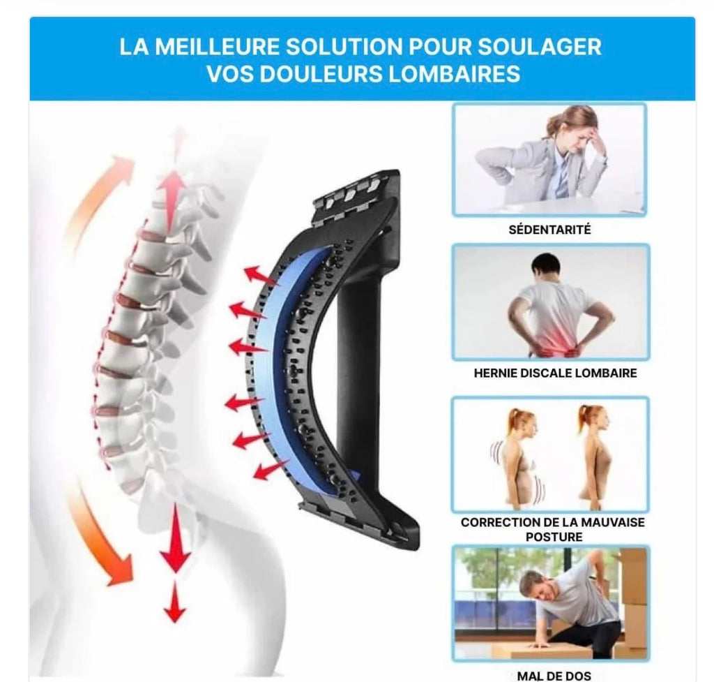 Civière dorsale multi-niveaux – Soulagez votre dos en 10 minutes par jour