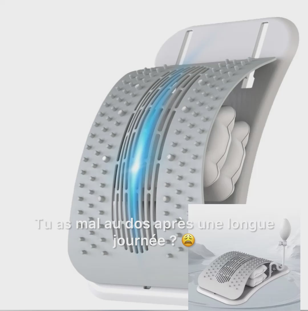 💺 SUPPORT LOMBAIRE RÉGLABLE AVEC COUSSIN D’AIR